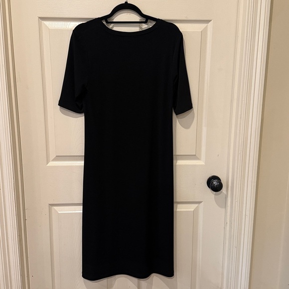 Chicos elbow sleeve black midi dress, medium, size 1 - Picture 7 of 7